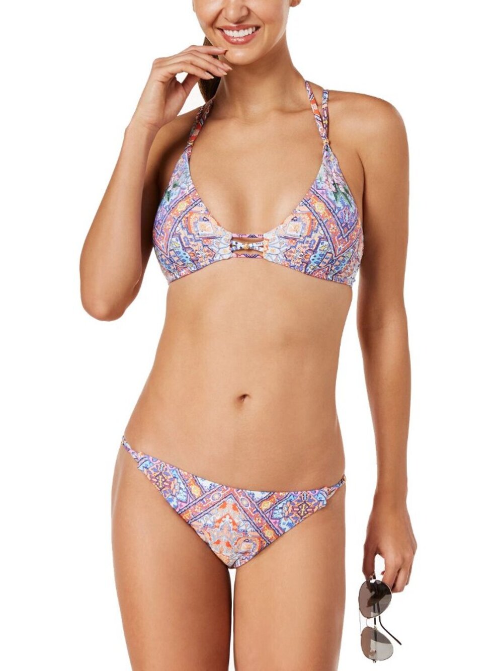 New Nanette Lapore Paisley Two Piece Bikini Set Women's Size Small